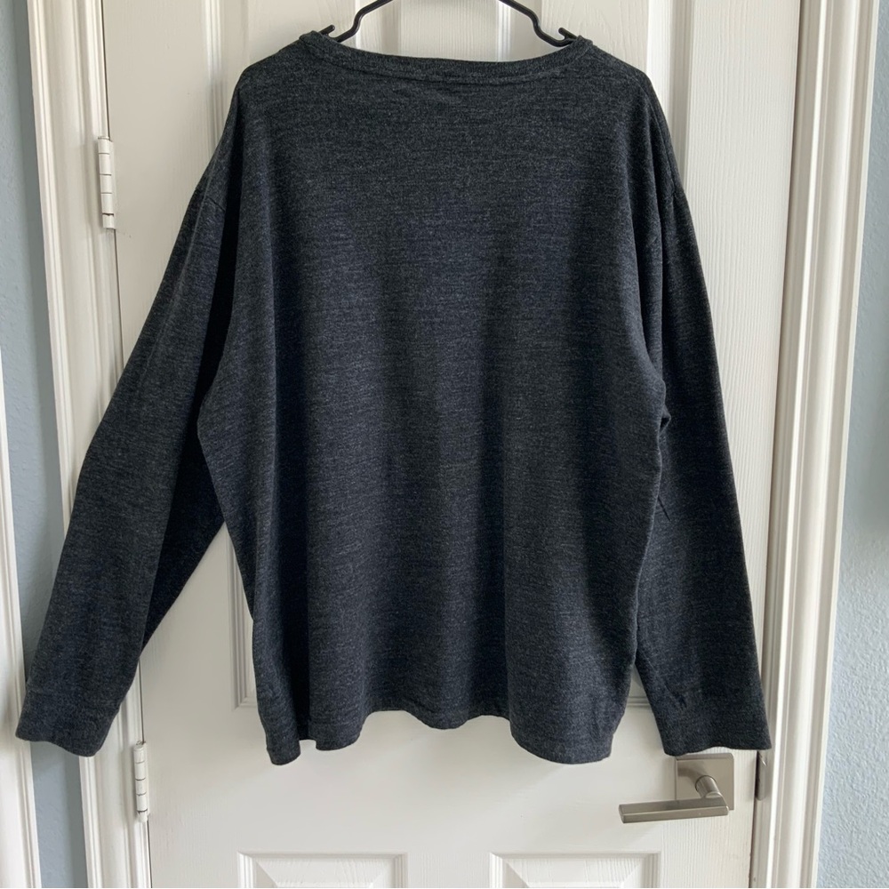 Polo by Ralph Lauren Unisex Heather Gray L/S Shirt XL Old Money Streetwear - Picture 4 of 9